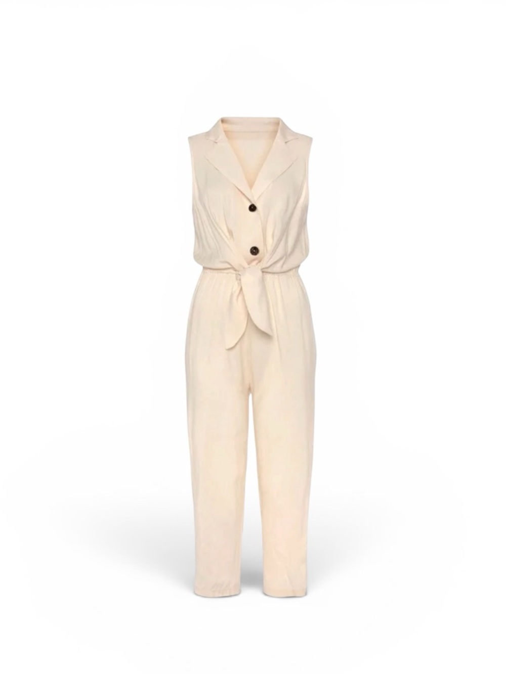 LASCANA Women's Front Knot Jumpsuit Front Bow  Size 12 New